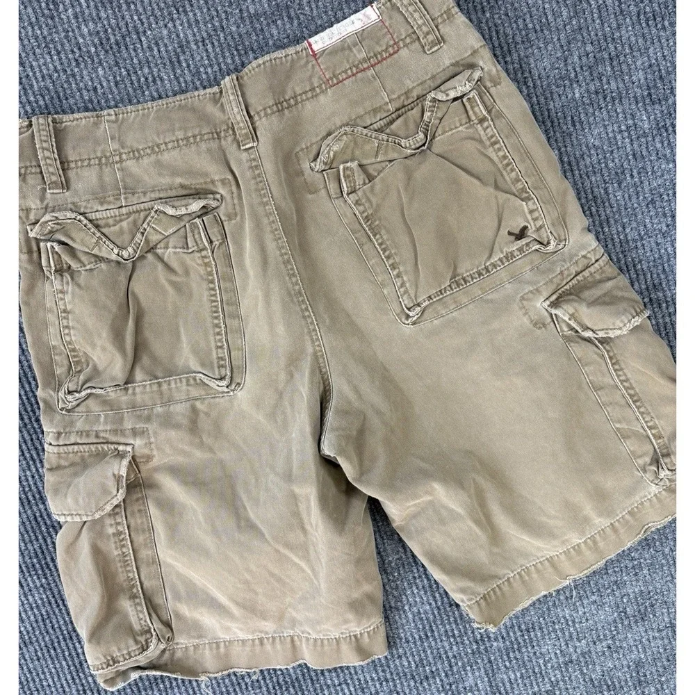 Y2K Vintage American Eagle Cargo Shorts Mens 32 Skater Distressed Utility Indie